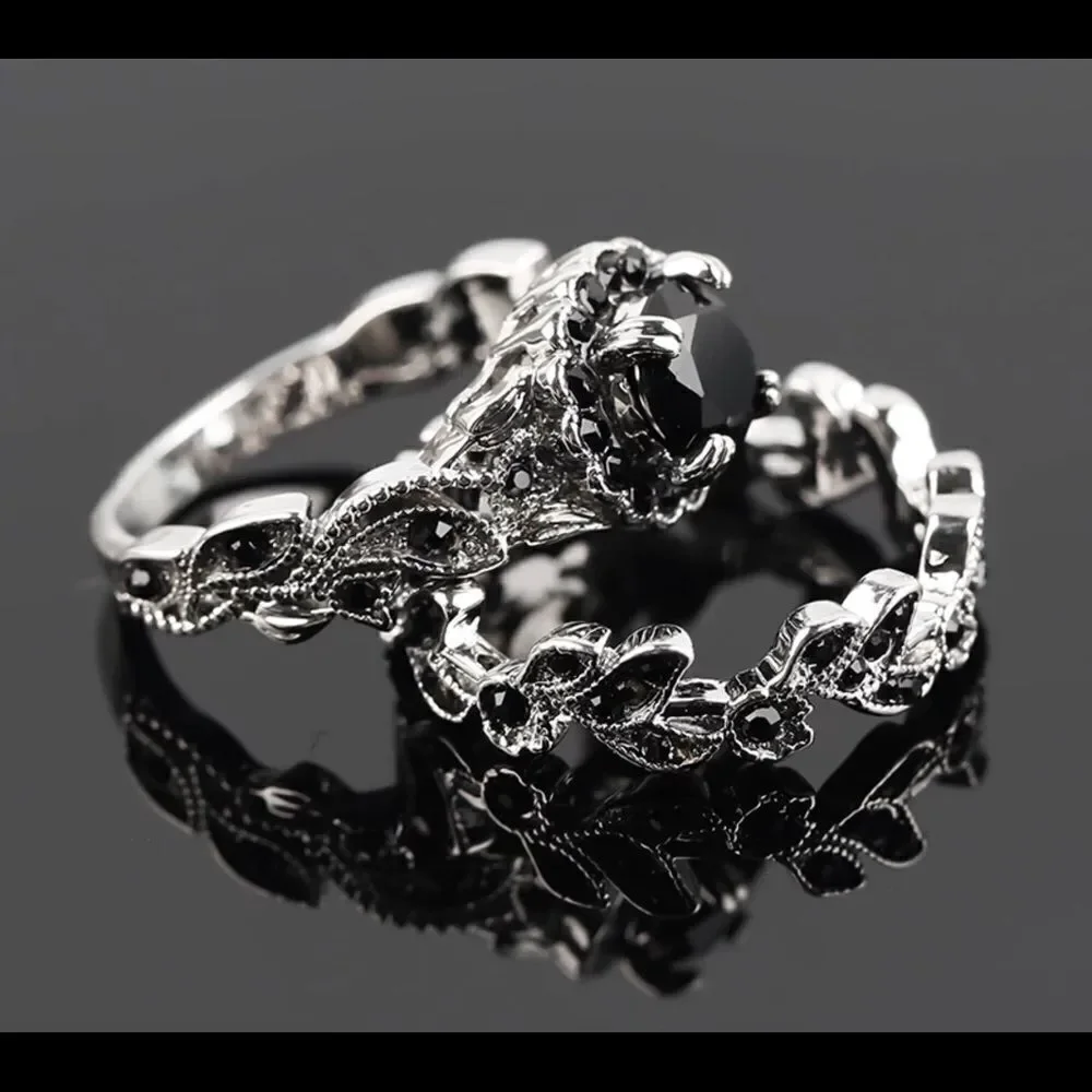 ‎SILVERTONE RING SET